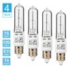 (Pack Of 4) Q75CL/MC - 75 Watt JD T4 E11 Mini Candelabra Base 120V Clear Light Bulbs view 2