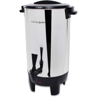 Coffee Pro CP30 30 Cup Urn, w/Filter Basket, 10-Inch x10-Inch x15-Inch, 3 Prong, STST