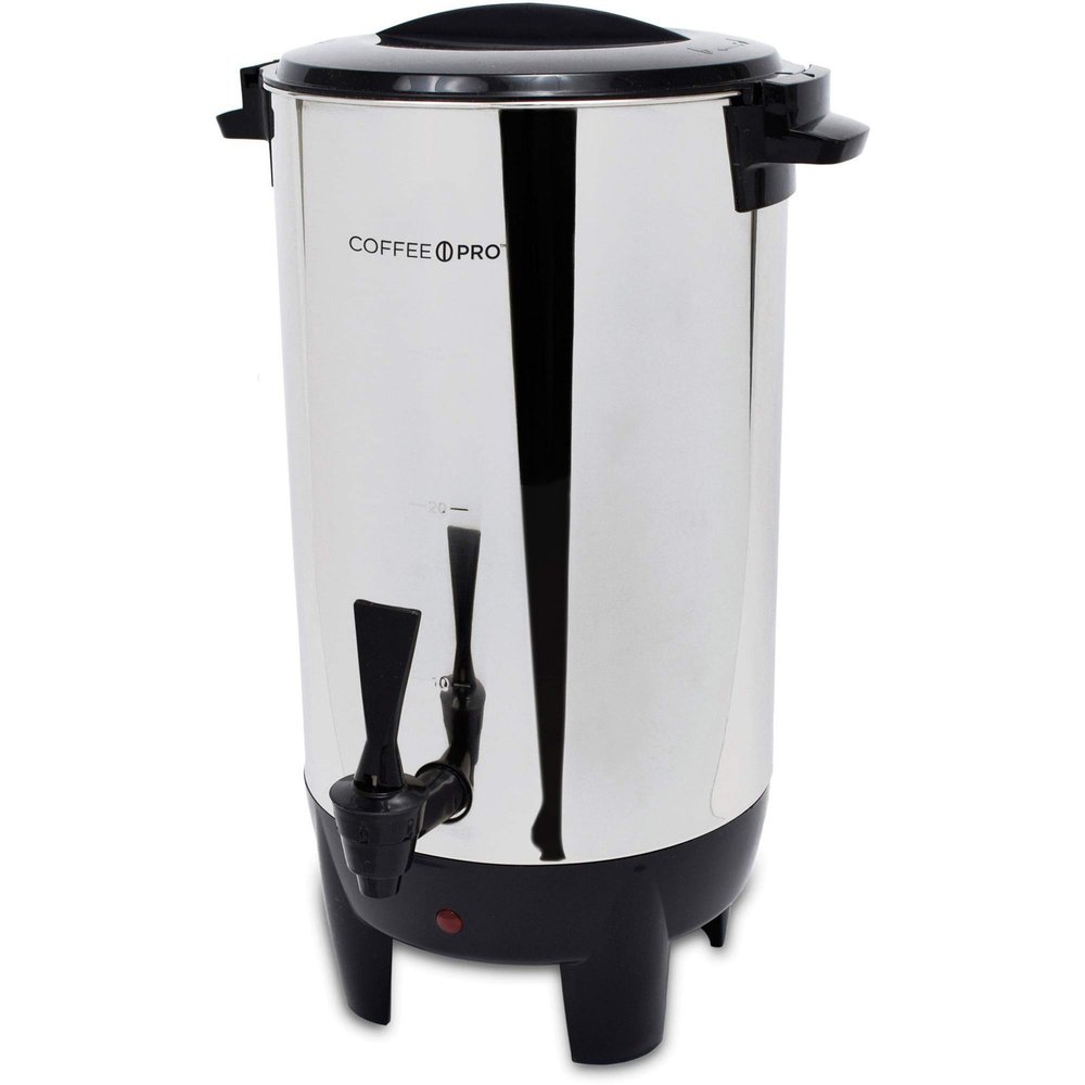 Coffee Pro CP30 30 Cup Urn, w/Filter Basket, 10-Inch x10-Inch x15-Inch, 3 Prong, STST