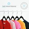 Home-it Premium Velvet Hangers 50 Pack - Heavy Duty Ultra Thin Black Suit Clothes Hangers Non Slip for Closet, Shirt Pants, Hook Swivel 360 view 3