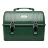 STANLEY Classic Lunch Box 10 qt | Vintage Metal Lunchbox | Durable Meal Container with Handle and Latch | Stores Food, Drinks, Thermos, Water Bottle | Hammertone Green view 2