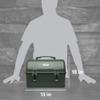 STANLEY Classic Lunch Box 10 qt | Vintage Metal Lunchbox | Durable Meal Container with Handle and Latch | Stores Food, Drinks, Thermos, Water Bottle | Hammertone Green view 3