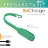 The Original Mighty Bright Recharge Clip On Rechargeable Book Light Reading Light, Warm Eye Care LEDs, Flexible, Durable, Dimmable, Perfect for Kids, Bookworms, Reading in Bed, Lasts 60 Hours (Green) view 4