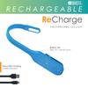 The Original Mighty Bright Recharge Clip On Rechargeable Book Light Reading Light, Warm Eye Care LEDs, Flexible, Durable, Dimmable, Perfect for Kids, Bookworms, Reading in Bed, Lasts 60 Hours (Blue) view 3