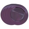 SARO LIFESTYLE Decorative Charger Plates, 13 Round Plastic Charger Plates, Set of 4  Elegant Table Dcor for Events, Weddings & Home Dining, Eggplant view 2