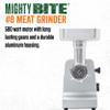 LEM Products MightyBite #8 Meat Grinder, 500 Watt Aluminum Electric Meat Grinder Machine, Ideal for Regular Use view 2