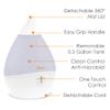 Crane Teardrop Ultrasonic Cool Mist Humidifier for Baby Nursery, 0.5 Gallon, Adjustable Settings, Essential Oil Diffuser White view 3
