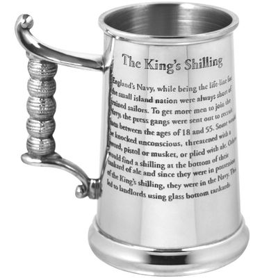 English Pewter Company Heavy Gauge Kings Shilling Pewter Beer Mug Tankard. As Seen On TV [HG170]