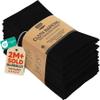 Utopia Kitchen Black Cloth Napkins [12 Pack, 18x18 Inch] Absorbent Cotton Blend Washable and Reusable for Dinner, Restaurant, Lunch, Wedding and Hotel view 1