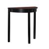 Linon Camden Demi Lune Black and Cherry Wood Console Table view 1