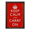 Framed Keep Calm and Carry On (Motivational, Red) 18x12 Art Poster Print Wall Decor - World War 2 British Slogan view 1