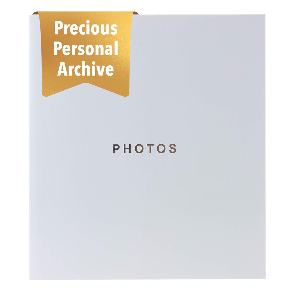 Kiera Grace 400-Pocket Jocelyn Simple & Classic Photo Album for Home & Office with CD Storage Pocket, 13.19"x12.01"x1.5" to Display 400 4"x6" Pictures, Gray