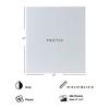 Kiera Grace 400-Pocket Jocelyn Simple & Classic Photo Album for Home & Office with CD Storage Pocket, 13.19"x12.01"x1.5" to Display 400 4"x6" Pictures, Gray view 3