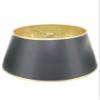 Upgradelights 16 Inch Black with Gold Interior Bouillotte Lamp Shade in a Glossy Black Parchment view 1