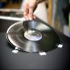 10" Vinyl Record Frame with White Mat Design (Black Trim) and Solid Wood Black Frame view 2