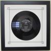 10" Vinyl Record Frame with White Mat Design (Black Trim) and Solid Wood Black Frame view 3