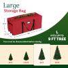 Rolling Christmas Tree Storage Bag - Holds 9-Foot Artificial Trees, Holiday Decorations, Inflatables, Garland, and More by Elf Stor (Red) view 2