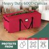 Rolling Christmas Tree Storage Bag - Holds 9-Foot Artificial Trees, Holiday Decorations, Inflatables, Garland, and More by Elf Stor (Red) view 4