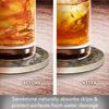 Thirstystone Stone Herringbone Pattern Natural Sandstone Coaster 4 Pack Eco-Friendly, Absorbent, Easily Wipes Clean view 3