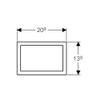 Geberit 115.086.GH.1 Cover Frame Tank, Brushed Chrome view 2