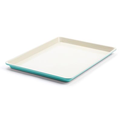 GreenLife Bakeware 18 x 13 Half Cookie Sheet Baking Pan, Non-Toxic PFAS-Free Healthy Ceramic Nonstick, Oven Safe to 450F, Easy Release, Even Heating, Easy Clean, Turquoise