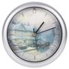 Mark Feldstein & Associates Thomas Kinkade Victorian IV Silver Tone 8 x 8 Christmas Wall Clock view 1