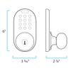 MiLocks DKL-02AQ Electronic Keyless Entry Touchpad Lever Door Lock, Antique Brass view 4