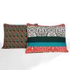 Lush Decor Boho Stripe Reversible Cotton Quilt 3-Piece Set, Full/ Queen, Turquoise & Tangerine - Bold Colorful Bohemian Bedding Set view 4