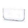 WGV Long Rectangle Block Vase, Width 3", Length 16", Height 8", Clear Round Corners Glass Floral Container Wedding Party Event Decor, 1 Piece view 1