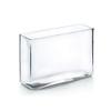 WGV Long Rectangle Block Vase, Width 3", Length 10", Height 7", Clear Glass Floral Container Wedding Party Event Home Office Decor, 1 Piece view 1