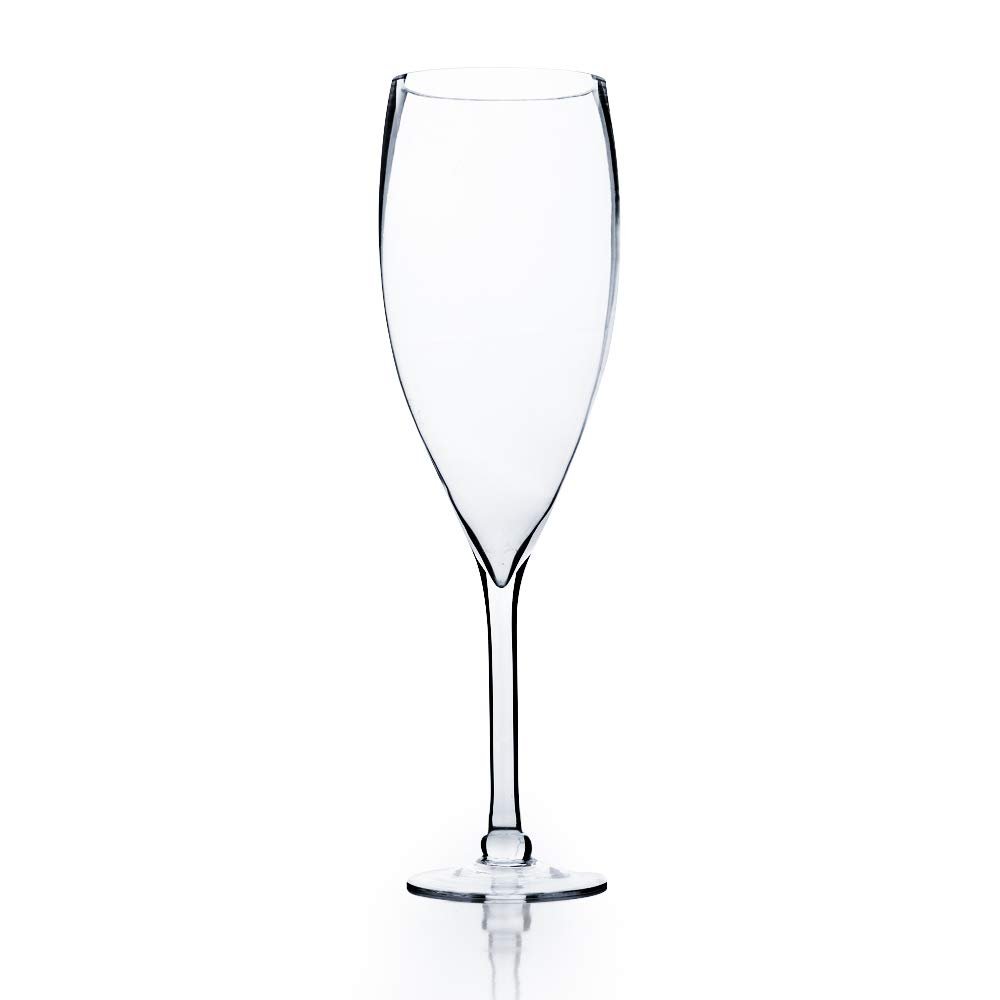 WGVI WGV Champagne Glass Vase, Width 6", Height 20", (Multiple Sizes Choices) Clear Stemmed Red Wine Planter Floral Container, Wedding Centerpiece, Event Home Decor, 1 Piece (VWV0620)