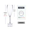 WGVI WGV Champagne Glass Vase, Width 6", Height 20", (Multiple Sizes Choices) Clear Stemmed Red Wine Planter Floral Container, Wedding Centerpiece, Event Home Decor, 1 Piece (VWV0620) view 2
