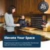AllSpice Spice Rack Organizer, Wood, 525 Unique Labels, Countertop or Wall Mount, Includes 60 4oz Jars- Walnut Stain view 2