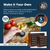 AllSpice Spice Rack Organizer, Wood, 525 Unique Labels, Countertop or Wall Mount, Includes 60 4oz Jars- Walnut Stain view 4