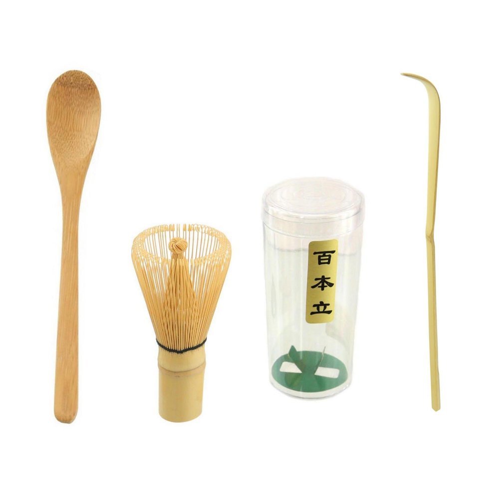 JapanBargain, Matcha Whisk Set, Japanese Bamboo Chasen, Chashaku Tea Scoop and Spoon Set, Traditional Green Tea Ceremony Tools for Authentic Matcha Preparation