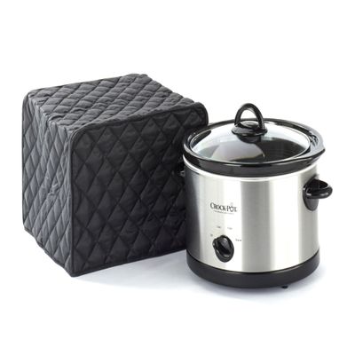 Covermates Keepsakes - Slow Cooker Cover - Dust Protection - Stain Resistant - Washable - Appliance Cover, Black
