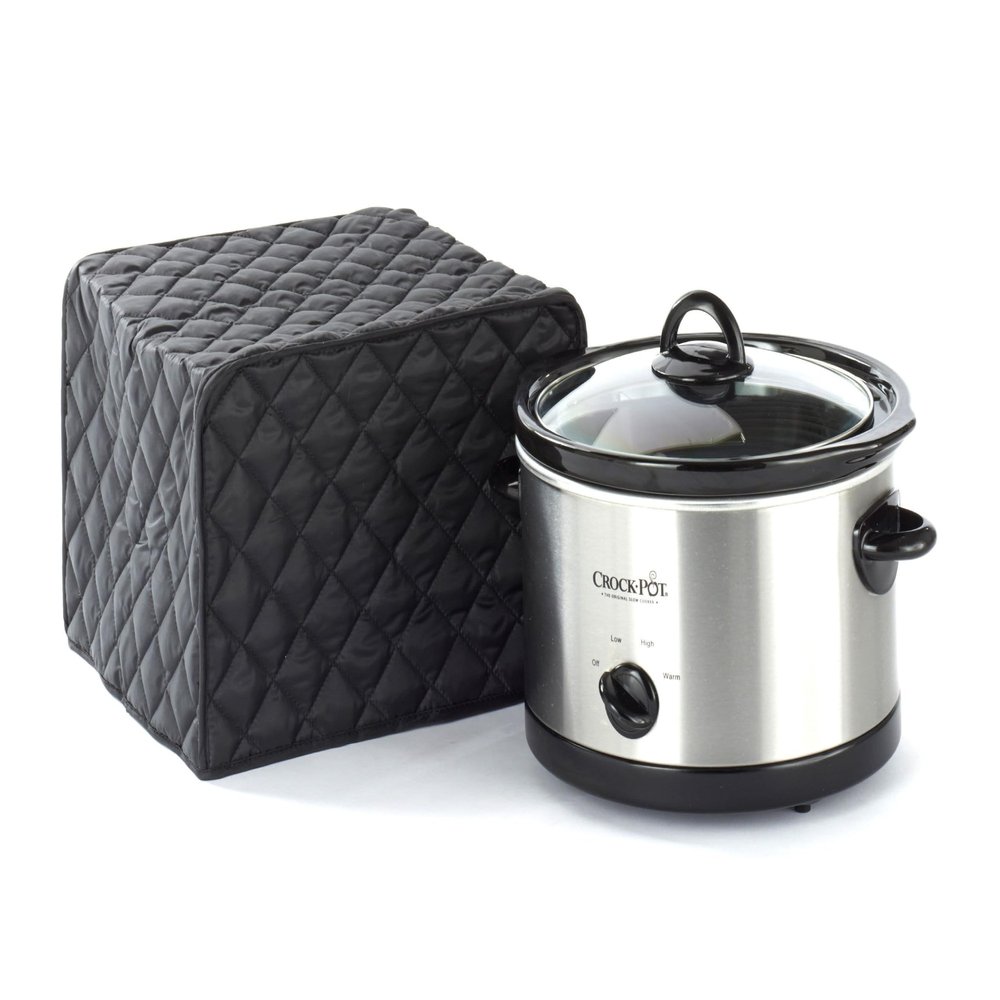 Covermates Keepsakes - Slow Cooker Cover - Dust Protection - Stain Resistant - Washable - Appliance Cover, Black