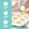 GreenLife 12-Cup Muffin Pan, PFAS-Free Healthy Nonstick Baking Tray, 11.4" x 1.9" x 15.9", Durable Ceramic Bakeware, Cupcakes, Egg Bites, Tarts, Brownies, Turquoise view 4
