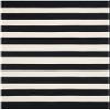 SAFAVIEH Montauk Collection Area Rug - 5' x 8', Black & Ivory, Handmade Flatweave Cotton, Woven Texture, Farmhouse Stripe Pattern, Ideal for Living Room, Bedroom, Dining Space (MTK712D) view 3