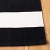 SAFAVIEH Montauk Collection Area Rug - 5' x 8', Black & Ivory, Handmade Flatweave Cotton, Woven Texture, Farmhouse Stripe Pattern, Ideal for Living Room, Bedroom, Dining Space (MTK712D) view 4