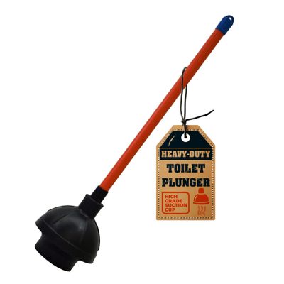 Get Bats Out Heavy Duty Toilet Plunger for Bathroom - Commercial & Industrial Plunger with High-Grade Suction Cup - Drain, Sink & Toilet Clog Remover - Flange Plunger with Red Handle