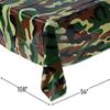 Fun Express Camouflage Plastic Disposable Tablecover Camo Tablecloth - 54 inch x 108 inch - Army Birthday Party Supplies view 2