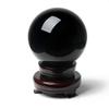 Amlong Crystal Meditation Divnation Sphere Feng Shui Crystal Ball, Lensball, Decorative Ball with Wooden Stand and Gift Box, Black, 2 inch (50mm) Diameter view 4