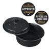 Granite Ware 8.7-Inch Small Covered Round Roaster, 3Lb Capacity  Mini Roaster Enamel Steel Cookware, Dishwasher Safe & PFOA-Free, Even Heat Distribution for Poultry, Meat, Vegetables (Speckled Black) view 2