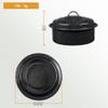 Granite Ware 8.7-Inch Small Covered Round Roaster, 3Lb Capacity  Mini Roaster Enamel Steel Cookware, Dishwasher Safe & PFOA-Free, Even Heat Distribution for Poultry, Meat, Vegetables (Speckled Black) view 3