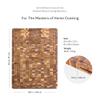 Teakhaus Butcher Block Carving Board - Extra Large Reversible Wooden Cutting Board with Juice Groove and Grip Handles - Teak End Grain Wood - Knife Friendly - FSC Certified view 2