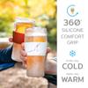 Host Freeze Beer Glasses, Freezable Beer Gifts for Men, Double Wall Insulated Pint Set, Tumbler for Cold Drinks, 16, Set of 2, Gray view 3