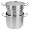 DOUBLE BOILER W/ LID 3 PIECE SET STAINLESS STEEL COOKWARES MULTIPLE SIZES 8 qt - 20 qt (16 qt) view 1