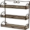 Deco Brothers 3 Tier Wall Mounted Hanging Spice Rack, Bronze view 1
