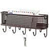Deco Brothers Wall Key Holder and Mail Organizer, Bronze view 1